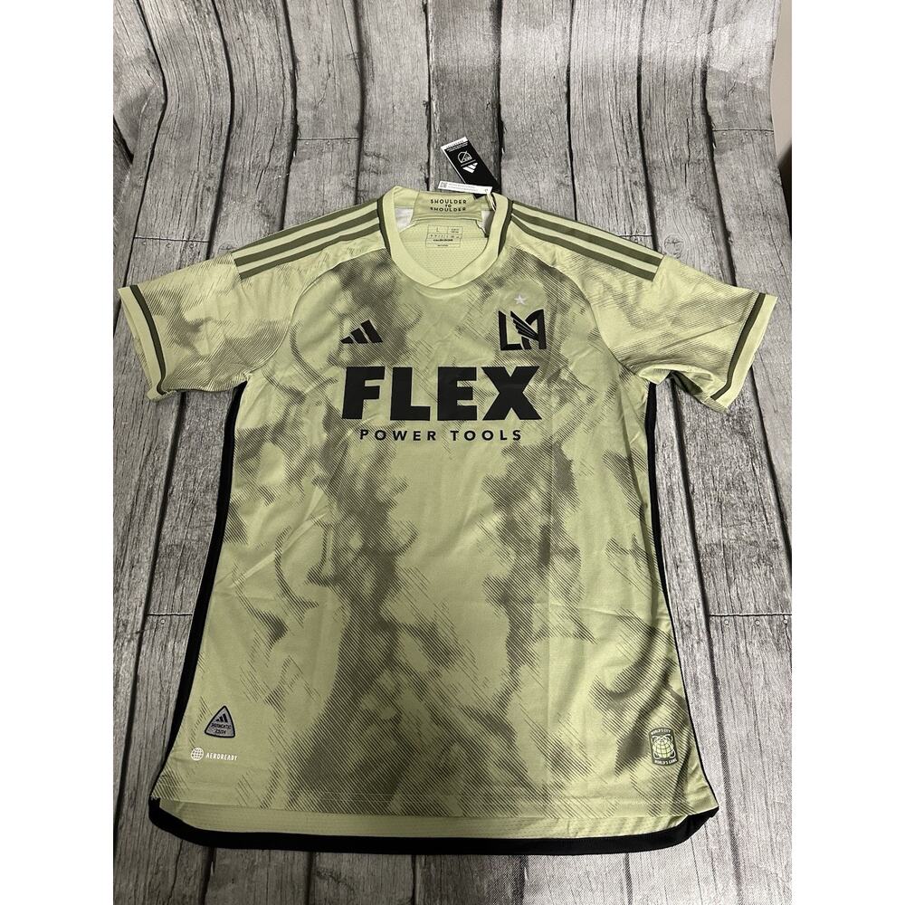 NWT Men’s ADIDAS LAFC 2023/24 AUTHENTIC AWAY JERSEY LIME Green Large L